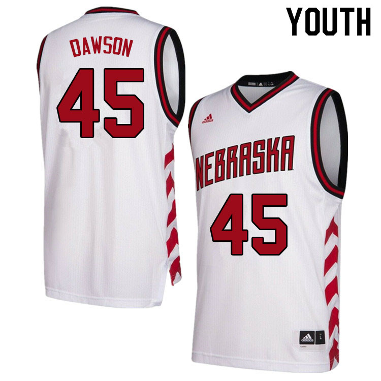 Youth #45 Denim Dawson Nebraska Cornhuskers College Basketball Jerseys Sale-Hardwood - Click Image to Close